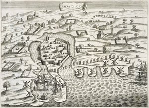 Italian Soldiers Marching into the Fortified Town on the Island of Chios, illustration from 